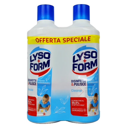 LYSOFORM CASA DISINFETTA E PULISCE CLASSICO 2 PEZZI DA 1100 ML