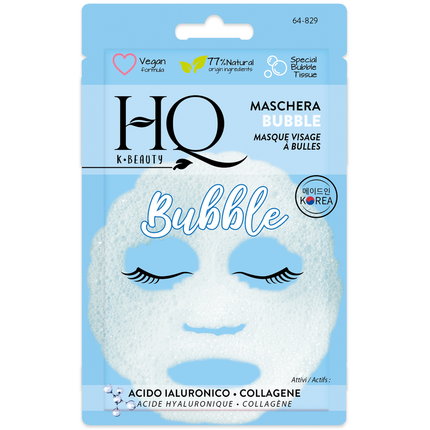 HQ MASCHERA VISO BUBBLE ACIDO IALURONICO - COLLAGENE