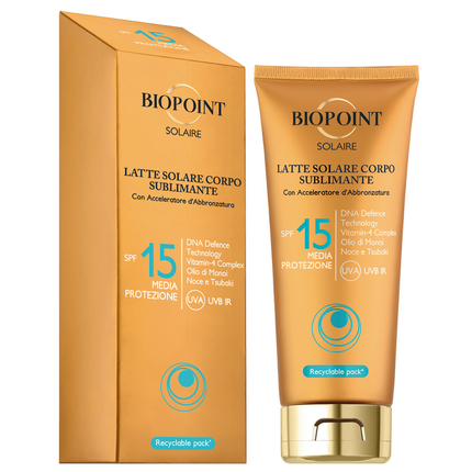 BIOPOINT SOLAIRE LATTE CORPO SUBLIMANTE SPF15 TUBO 200 ML