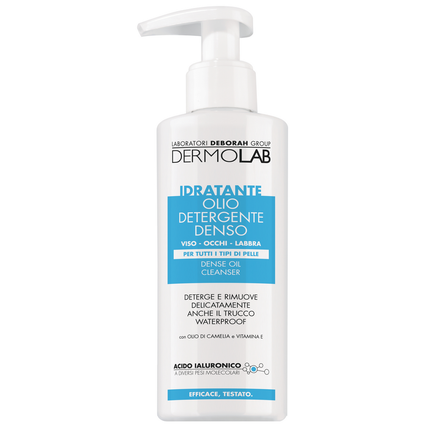DERMOLAB OLIO DETERGENTE IDRATANTE DENSO VISO OCCHI LABBRA PER TUTTI I TIPI DI PELLE 120 ML