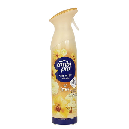 AMBIPUR AIR DEOORANTE 2in1 COMBATTE GLI ODORI E DONA FRESCHEZZA ORO E FIORI DI VANIGLIA SPRAY 185 ML