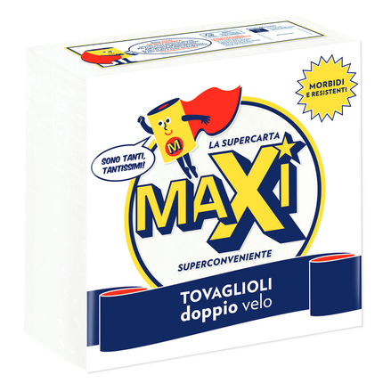 MAXI TOVAGLIOLI 38X38 70 PEZZI 2 VELI