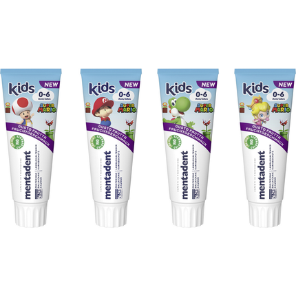 MENTADENT DENTIFRICIO KIDS 0-6 ANNI 75 ML ASSORTITO NEI PERSONAGGI SUPER MARIO
