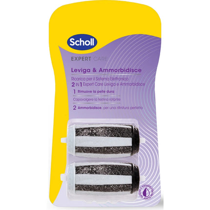 SCHOLL EXPERT CARE LEVIGA E AMMORBIDISCE 2 RICARICHE x SISTEMA ELETTRONICO