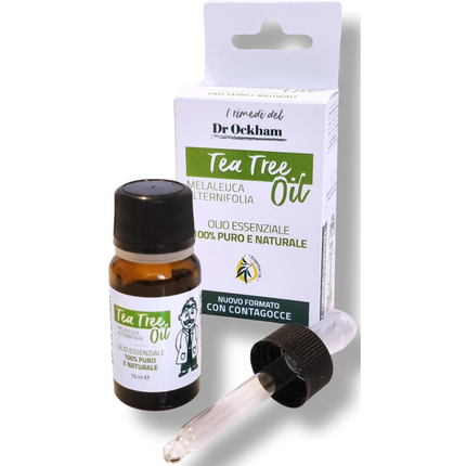 Dr OCKHAM TEA TREE OIL CON CONTAGOCCE OLIO ESSENZIALE 100% PURO E NATURALE 10 ML