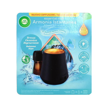 AIRWICK DIFFUSORE COMPLETO A BATTERIA ARMONIA ISTANTANEA RICARICA BREZZA OCEANICA RIGENERANTE