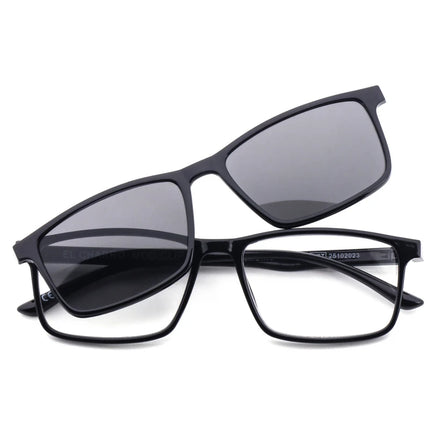 EL CHARRO OCCHIALI DA LETTURA NERO +1,50 + CLIP-ON MAGNETICO LENTI GRIGIE