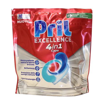 PRIL DETERSIVO LAVASTOVIGLIE EXCELLENCE 4in1 18 CAPS