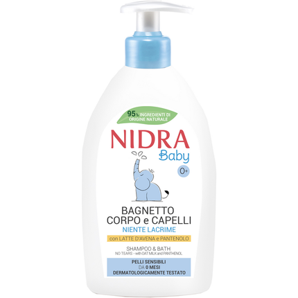 NIDRA BABY BAGNETTO CORPO&CAPELLI CON LATTE D'AVENA E PANTENOLO 500 ML