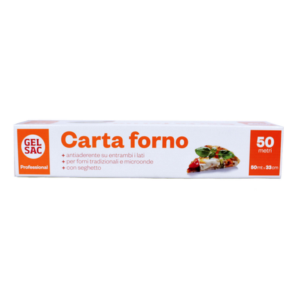 GEL SAC ROTOLO CARTA FORNO PROFESSIONAL 50 MT 33 CM