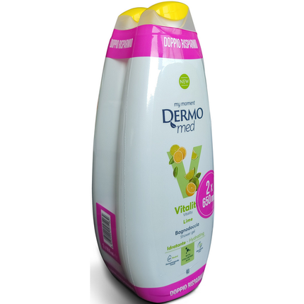 DERMOMED BAGNODOCCIA VITALITA' LIME IDRATANTE 2 PEZZI DA 650 ML