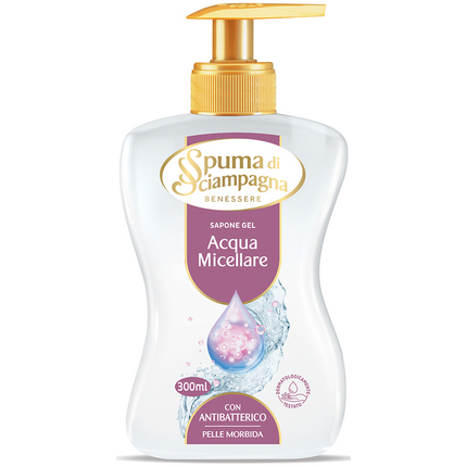 SPUMA DI SCIAMPAGNA SAPONE GEL ACQUA MICELLARE CON ANTIBATTERICO EROGATORE 300 ML