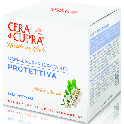 CERA DI CUPRA RICETTE DI MIELE CREMA VISO SUPER IDRATANTE PROTETTIVA MIELE DI ACACIA PELLI NORMALI 50 ML
