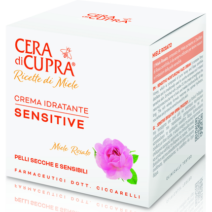 CERA DI CUPRA RICETTE DI MIELE CREMA VISO IDRATANTE SENSITIVE MIELE ROSATO PELLI SECCHE e SENSIBILI 50 ML