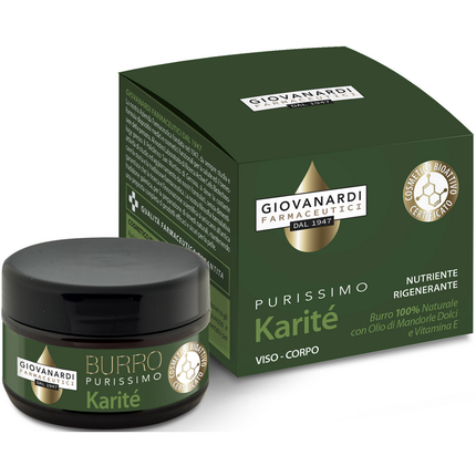 GIOVANARDI FARMACEUTICI BURRO PURISSIMO KARITE' NUTRIENTE RIGENERANTE VISO e CORPO 100 ML