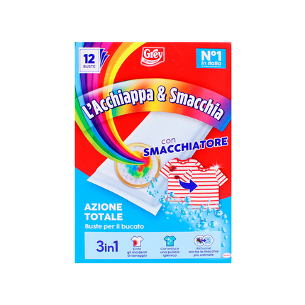 L'ACCHIAPPA & SMACCHIA CON SMACCHIATORE 3in1 12 BUSTE