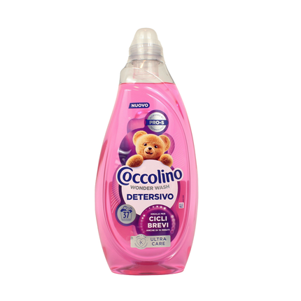 COCCOLINO WONDER WASH DETERSIVO LIQUIDO LAVATRICE CICLI BREVI ULTRA CARE 37 LAVAGGI 1480 ML