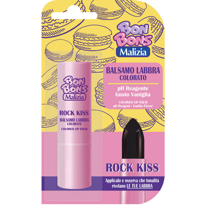 MALIZIA BON BONS BALSAMO LABBRA COLORATO ROCK KISS 3,5 ML GUSTO VANIGLIA