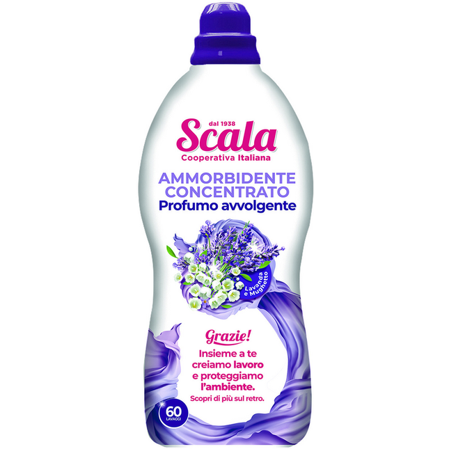 SCALA AMMORBIDENTE CONCENTRATO LAVANDA e MUGHETTO 60 LAVAGGI LT 1,5