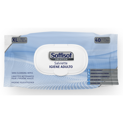 SOFFISOF SALVIETTE IGIENE ADULTO 40 PEZZI XL CM 20x30