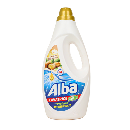 ALBA LAVATRICE ACTIV ARGAN & NARCISO DETERSIVO LIQUIDO BUCATO LAVATRICE 33 LAVAGGI 1850 ML
