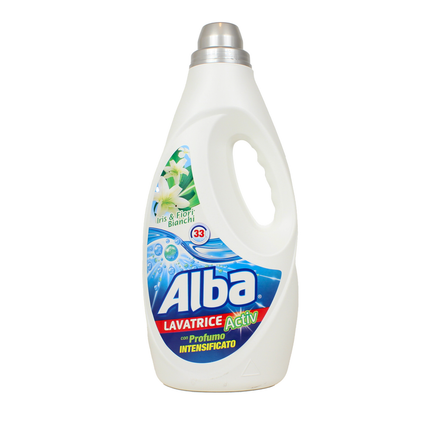 ALBA LAVATRICE ACTIV IRIS & FIORI BIANCHI DETERSIVO LIQUIDO BUCATO LAVATRICE 33 LAVAGGI 1850 ML