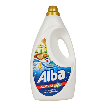 ALBA LAVATRICE ACTIV ARGAN & NARCISO DETERSIVO LIQUIDO BUCATO LAVATRICE 60 LAVAGGI 3000 ML