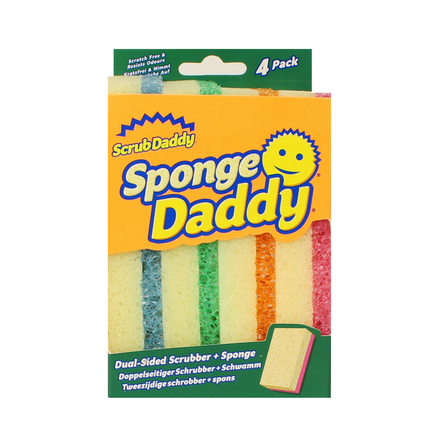 SCRUB DADDY 4 SPONGE DADDY SPONGE+SCRUBBER - SPUGNE ANTIGRAFFIO STOVIGLIE -