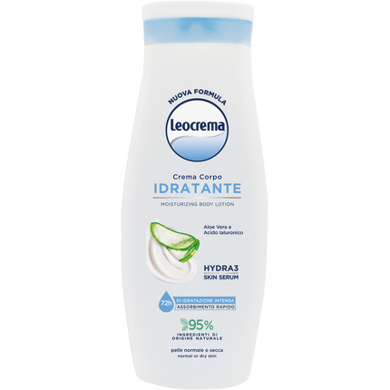LEOCREMA FLUIDA CREMA CORPO IDRATANTE ALOE VERA e ACIDO IALURONICO PELLE MORMALE o SECCA 400 ML