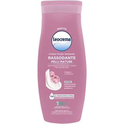 LEOCREMA FLUIDA CREMA CORPO RASSODANTE PELLI MATURE con COLLAGENE e VITAMINA E per PELLE MOLTO SECCA e SOGGETTA A PERDITA DI TONO 250 ML