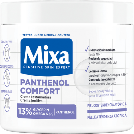 MIXA BODY PANTHENOL COMFORT CREMA LENITIVA PELLE TENDENZA ATOPICA VASO 400 ML