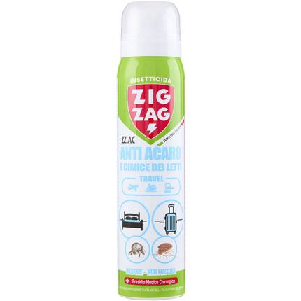 ZIG ZAG INSETTICIDA ANTI ACARO e CIMICI DEI LETTI TRAVEL SPRAY 100 ML