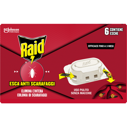 RAID ESCA ANTI SCARAFAGGI 6 PEZZI