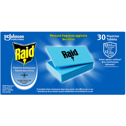 RAID PIASTRINE ANTIZANZARE 30 PEZZI