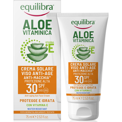 EQUILIBRA ALOE SOLARE CREMA VISO ANTI AGE SPF30 TUBO 75 ML