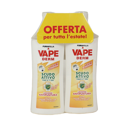 VAPE DERM SCUDO ATTIVO LOZIONE ANTIPUNTURA 2 PEZZA DA 100 ML