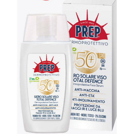 PREP SOLARE DERMOPROTETTIVO I'M BIO SIERO VISO ANTI MACCHIA ANTI ETA' SPF50+ 50 ML