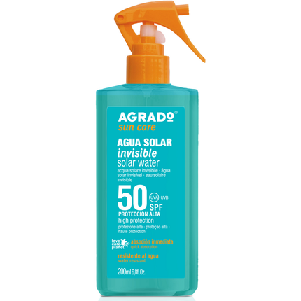 AGRADO SOLAR AGUA INVISIBLE SPF50 RESISTENTE ALL'ACQUA 200 ML