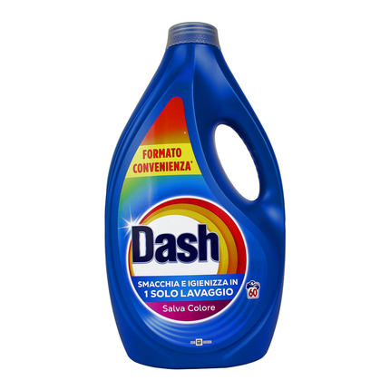 DASH DETERSIVO LIQUIDO BUCATO LAVATRICE SALVA COLORE 60 LAVAGGI