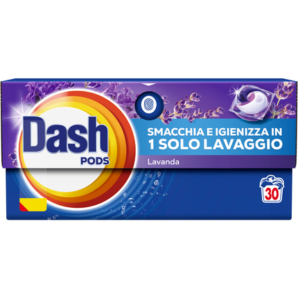 DASH ECODOSI LAVANDA DETERSIVO BUCATO LAVATRICE 30 PODS