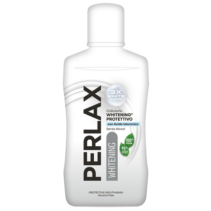 PERLAX COLLUTTORIO WHITENING3X WHITE CARE PROTETTIVO CON ACIDO IALURONICO 500 ML