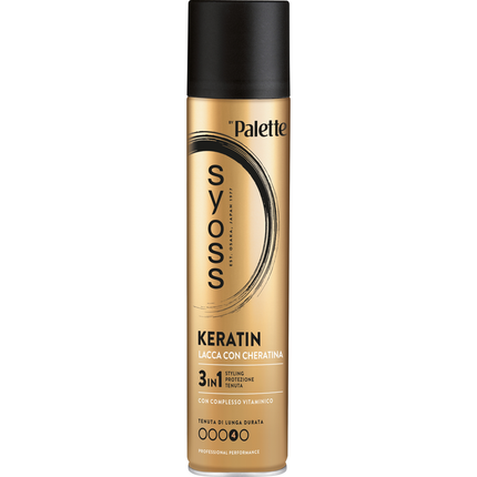 SYOSS by PALETTE LACCA KERATIN CON CHERATINA CON COMPLESSO VITAMINICO DI LUNGA DURATA 3in1 STYLING, PROTEZIONE, TENUTA 300 ML