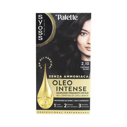 SYOSS by PALETTE OLEO INTENSE SENZA AMMONIACA COLORAZIONE PERMANENTE CON OLIO 2-10 CASTANO SCURO