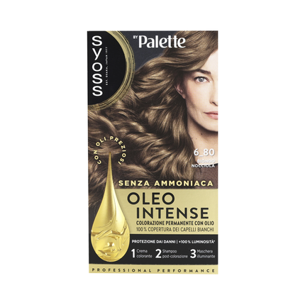 SYOSS by PALETTE OLEO INTENSE SENZA AMMONIACA COLORAZIONE PERMANENTE CON OLIO 6-80 BIONDO NOCCIOLA