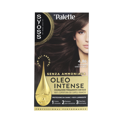 SYOSS by PALETTE OLEO INTENSE SENZA AMMONIACA COLORAZIONE PERMANENTE CON OLIO 4-86 CASTANO CIOCCOLATO