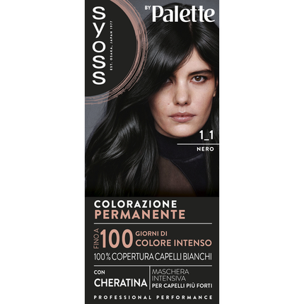 SYOSS by PALETTE COLORAZIONE PERMANENTE CON CHERATINA 1-1 NERO