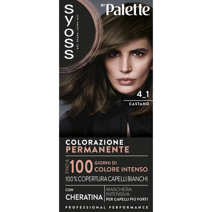SYOSS by PALETTE COLORAZIONE PERMANENTE CON CHERATINA 4-1 CASTANO