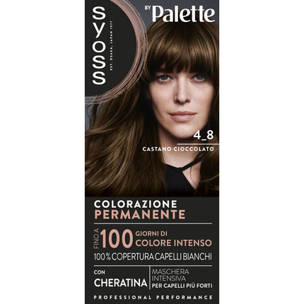 SYOSS by PALETTE COLORAZIONE PERMANENTE CON CHERATINA 4-8 CASTANO CIOCCOLATO