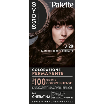 SYOSS by PALETTE COLORAZIONE PERMANENTE CON CHERATINA 3-28 CASTANO SCURO CIOCCOLATO