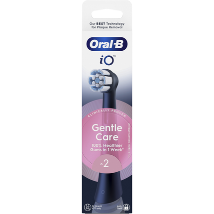 ORAL B 2 RICAMBI iO GENTLE CARE NERO PER SPAZZOLINO ELETTRICO iO